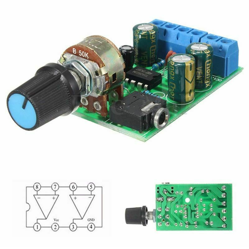 TDA2822M 2.0 Stereo Audio Amplifier Board Dual Channel AMP AUX Amplifier BoardF8