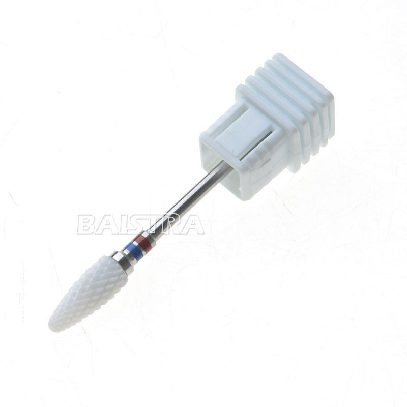 5PCS Lab Dental Bullet- Zirconia Zirconium Oxide Diamond Polisher Bur Low Speed