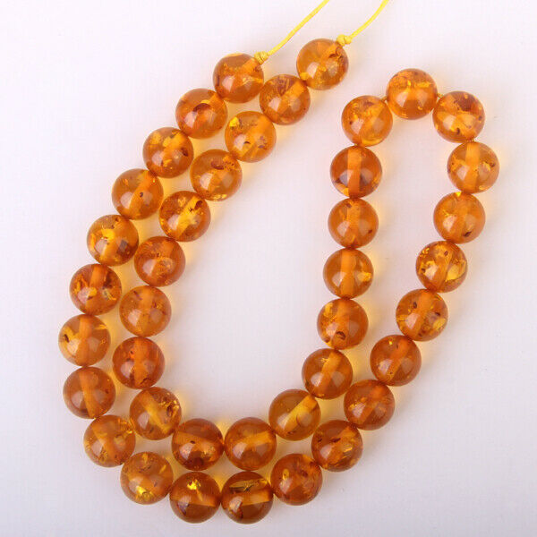 15.5 Inch Strand Mahogany Amber Round Loose Beads 10mm for DIY Necklace Making