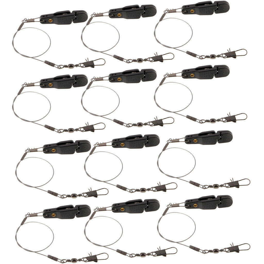 12x Power Grip Release Clip Outrigger Downrigger Release Clips with Leader