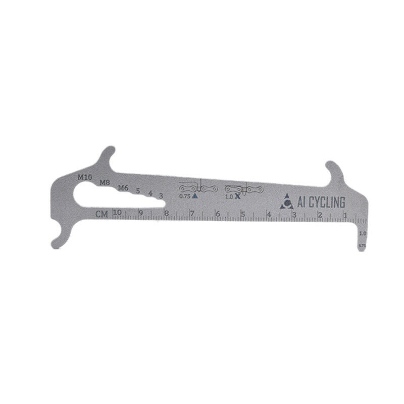 1pc Bicycle Chain Wear Checker Indicator Stainless Steel Measurement Rul.l8