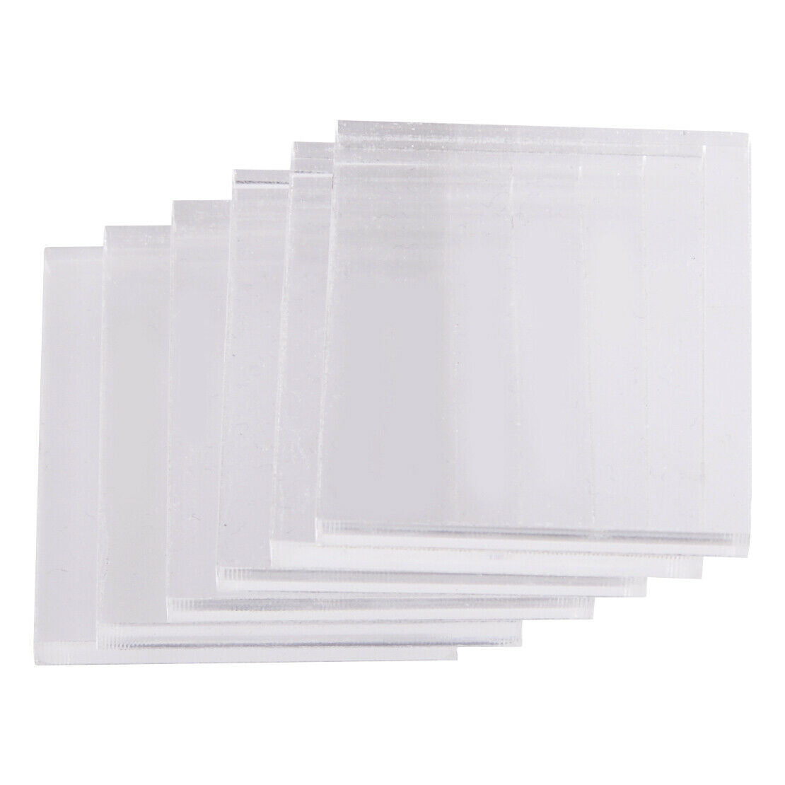 6pcs Clear Acrylic Stamping Blocks Rubber Thin Plexiglass Pads Card Crafts An
