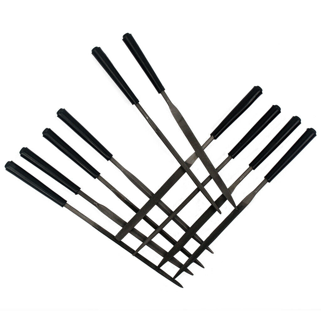 10pcs Needle Nut Fret Board Pin File Slot Filing Guitar Repair Luthier Tool