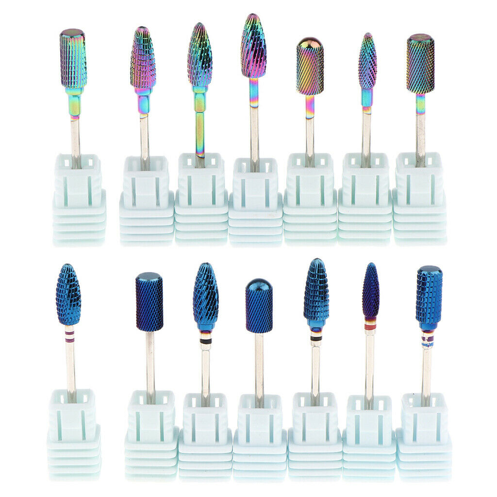 7pcs Nail Files Drill Bit Acrylic UV Gels Removing Manicure Grinding Head