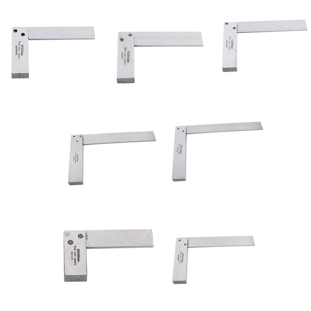 90 Deg Right Angle Steel Machinist Wide Seat Square Precision Woodworking DIY