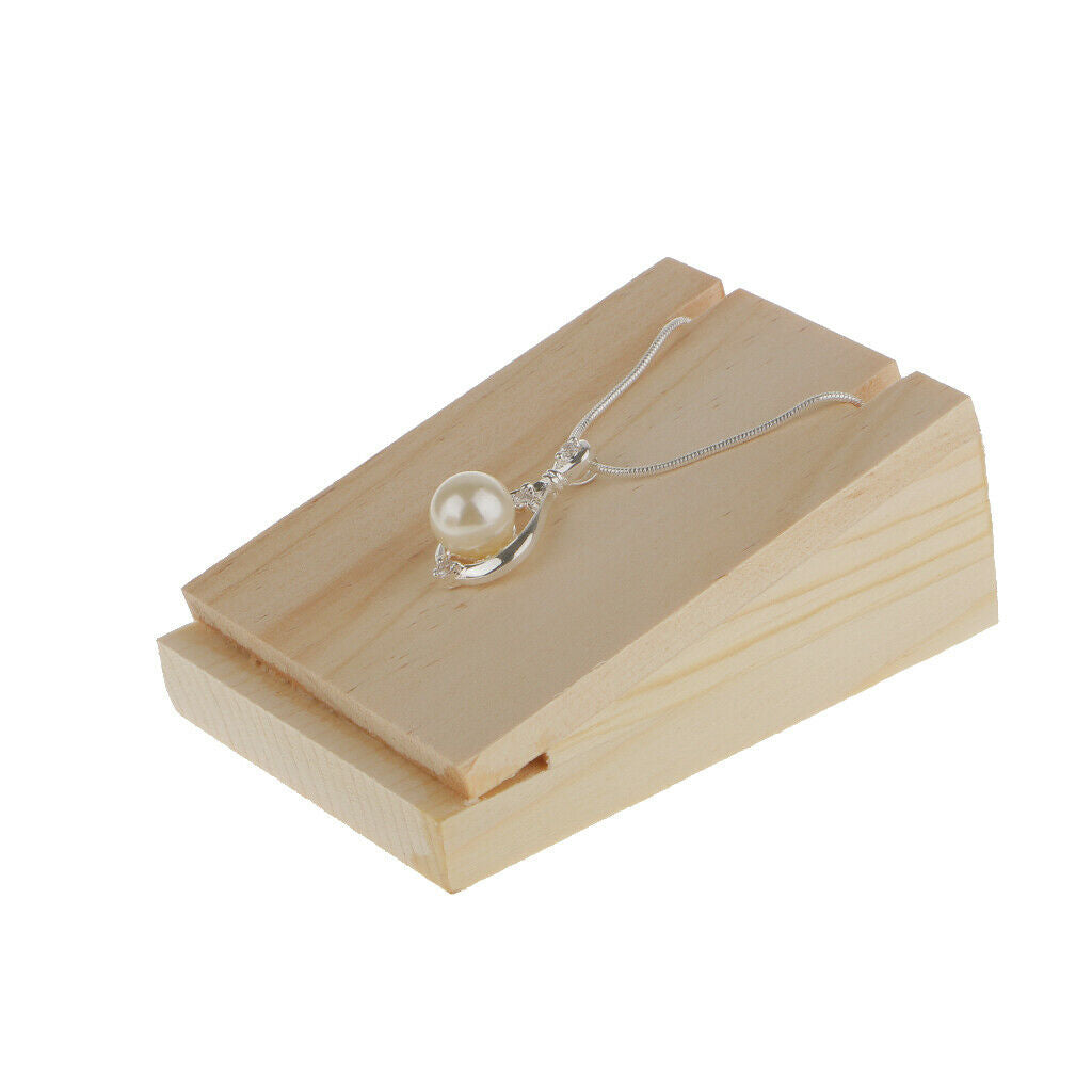 Wood Log Earrings Pendant Necklace Jewelry Organizer Display Stand Holder