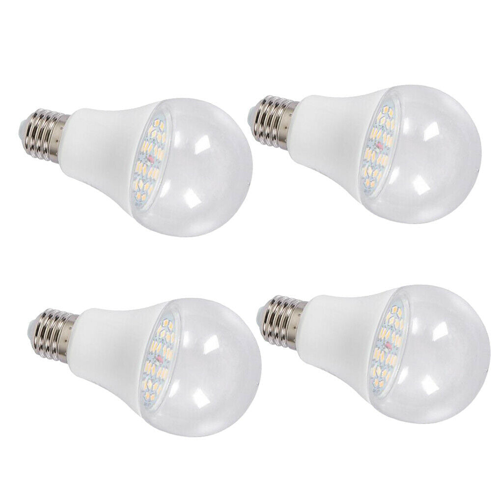 4 Pieces Plant Growing Bulbs 12W Lamp For Home Use Green Leaf Potted Plant -