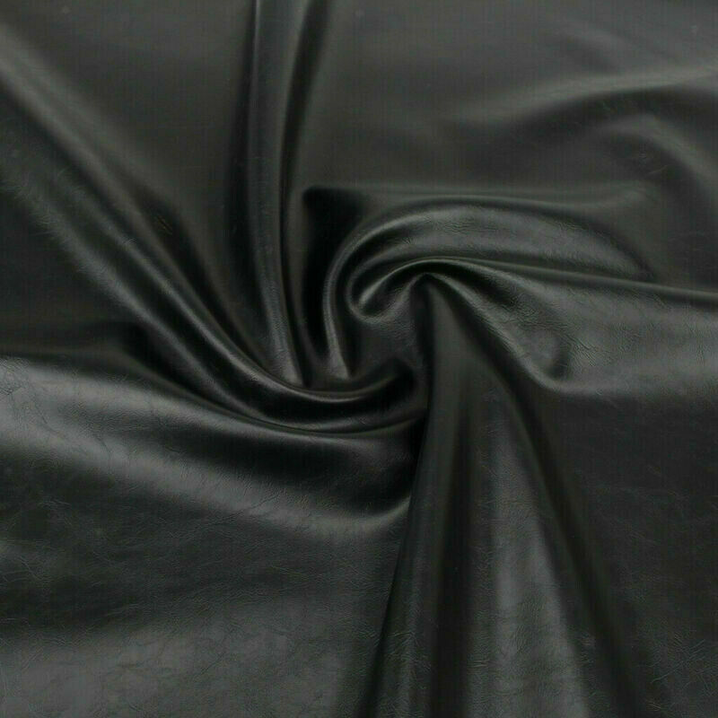 Black PU Motorcycle Scooter Dirt Bike DIY Standard Seat Cover Fabric 27" x 39"