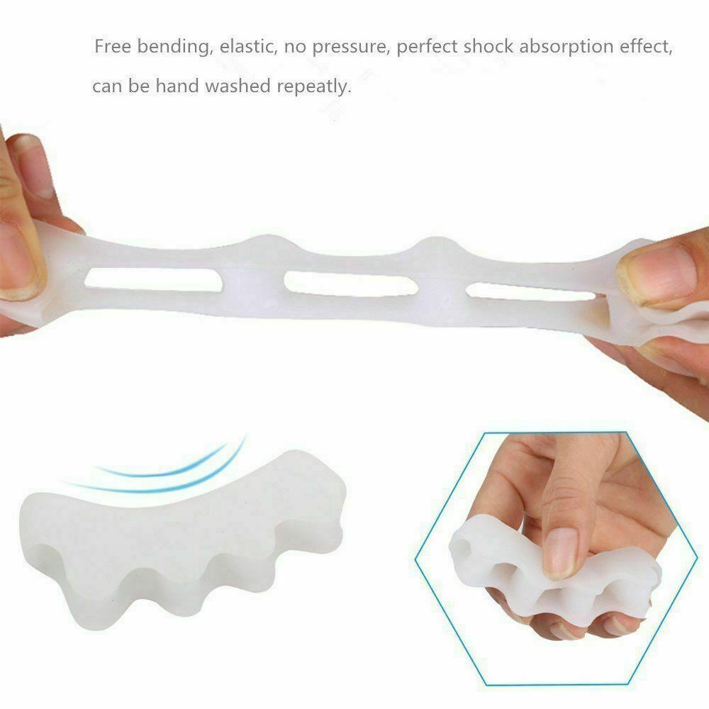 2x/Set Silicone Gel Bunion Toe Corrector Orthotics Straightener Separator Pain