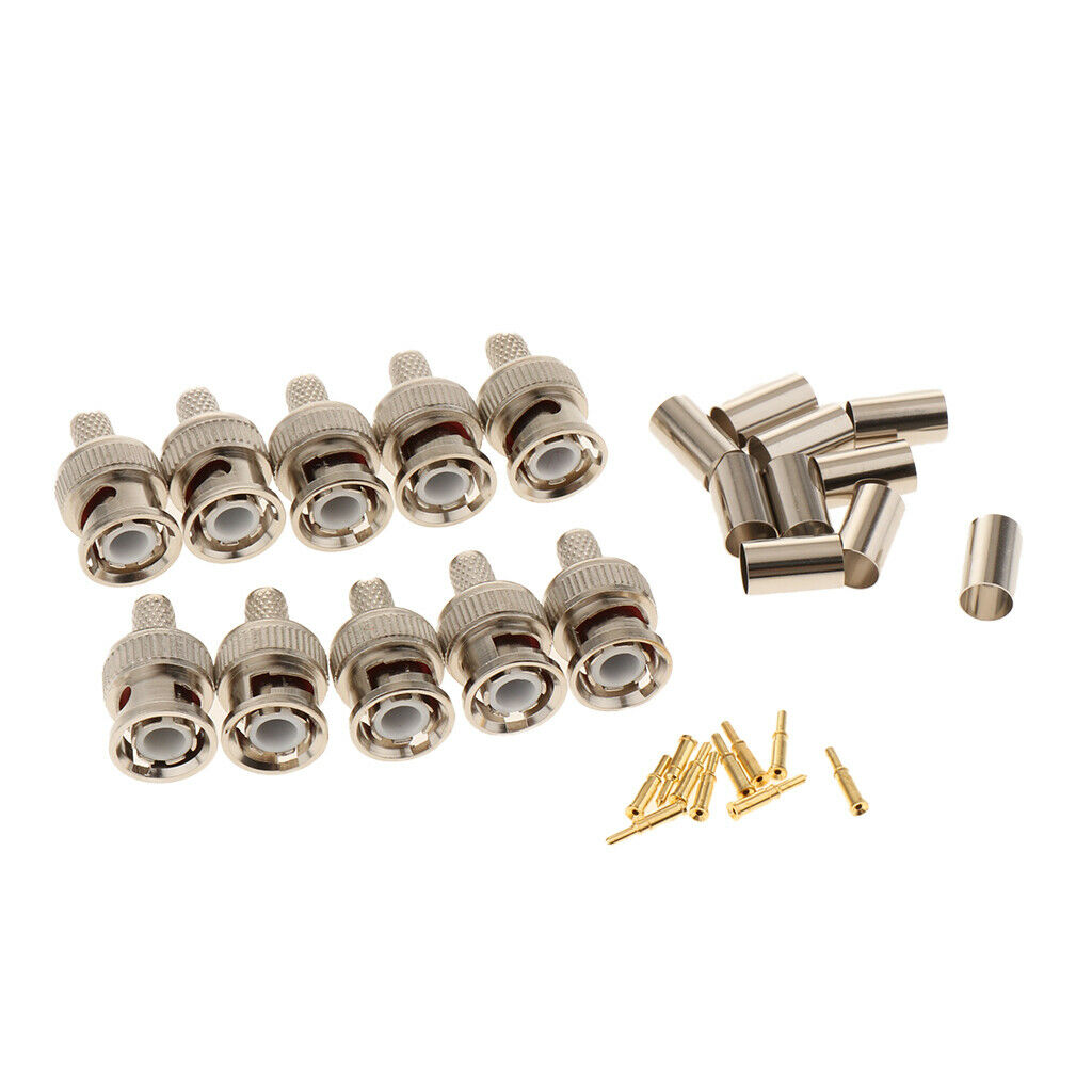 10pcs BNC Crimp Male Connector for RG59