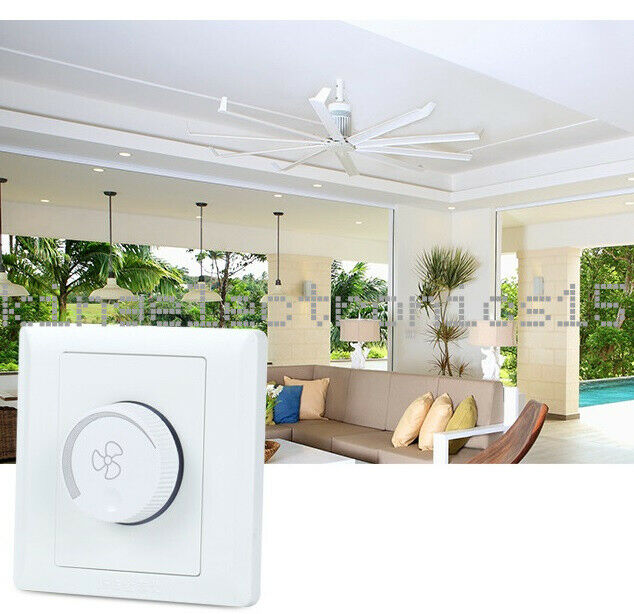 220V Adjustment Ceiling Fan Speed Control Switch Wall Button Dimmer Switch