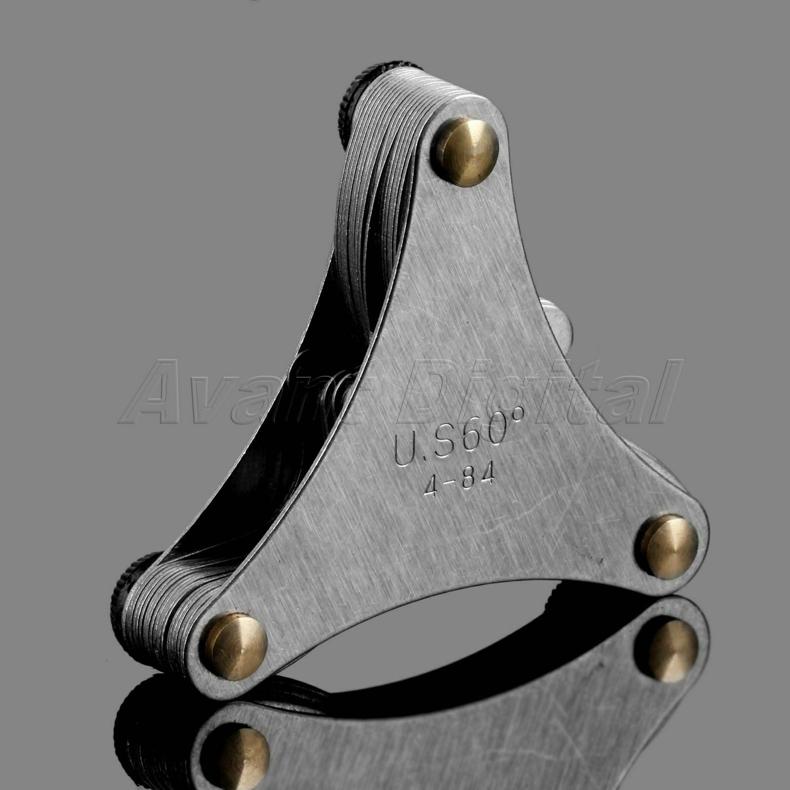 Foldable US 60 Degree Thread Gauge Screw Pitch Measuring Tool 51 Blades Gage