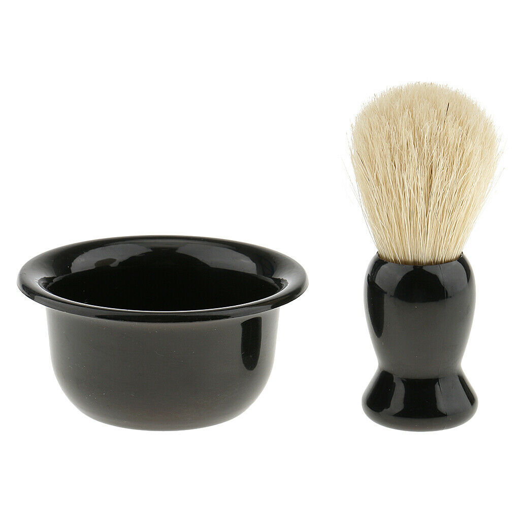 Mens Beard Shaving Kit Shave Badger Brush+ Stand +Soap Bowl Mug +Razor Set