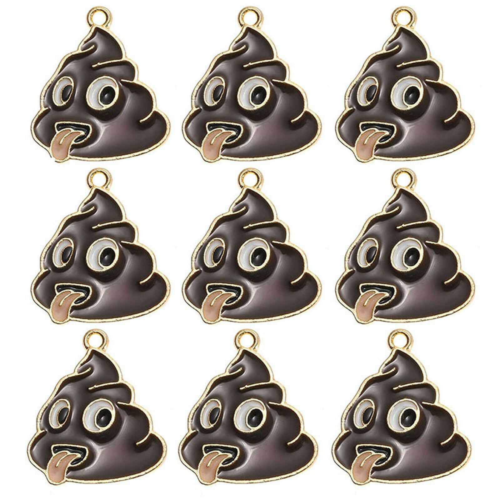 21x18mm Enamel Brown Alloy Cartoon Funny Pendant Charms DIY Findings Craft 10PCS
