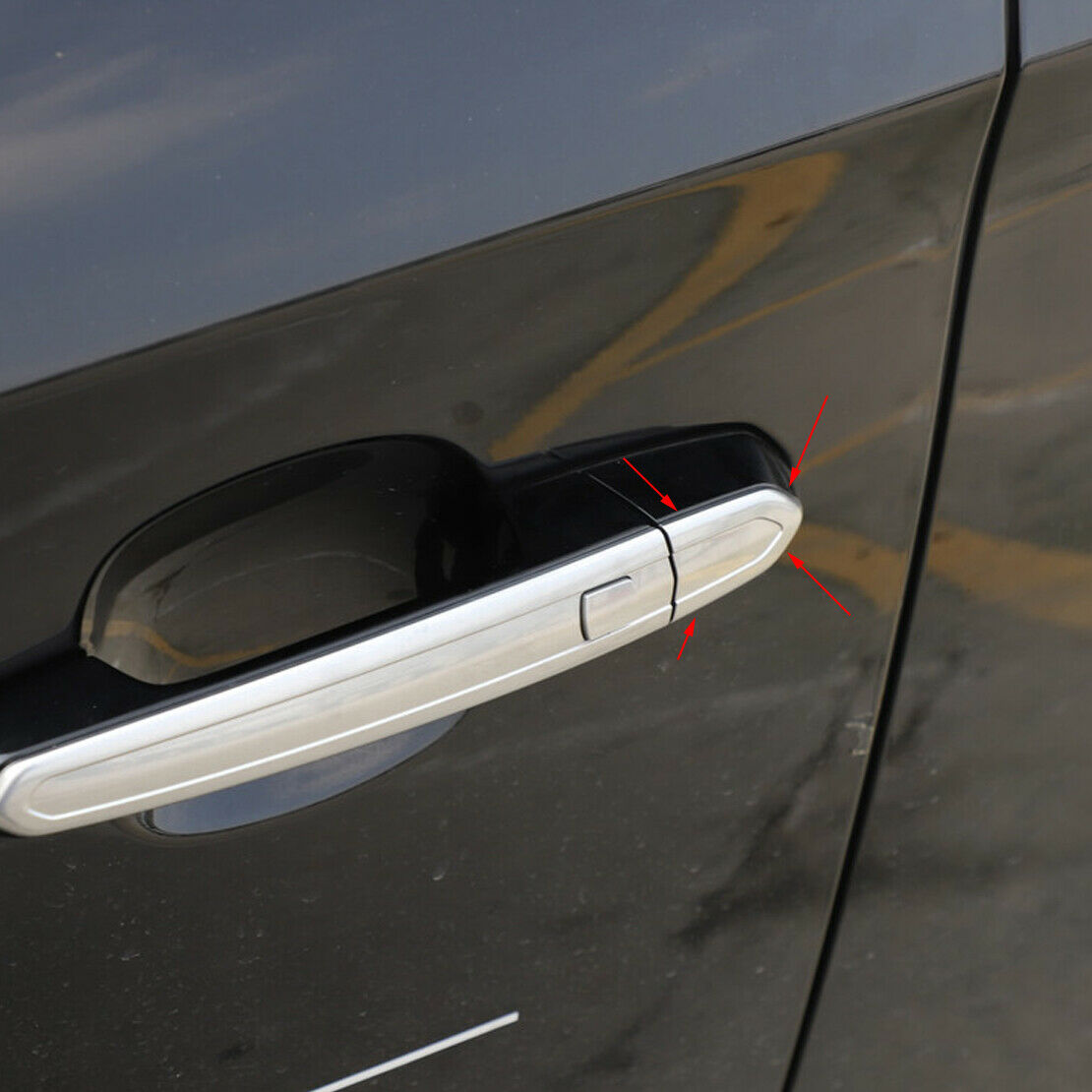 2x Door Lock Cylinder Chrome Cover Trim Cap fit for Cadillac ATS XTS CT6 CTS top