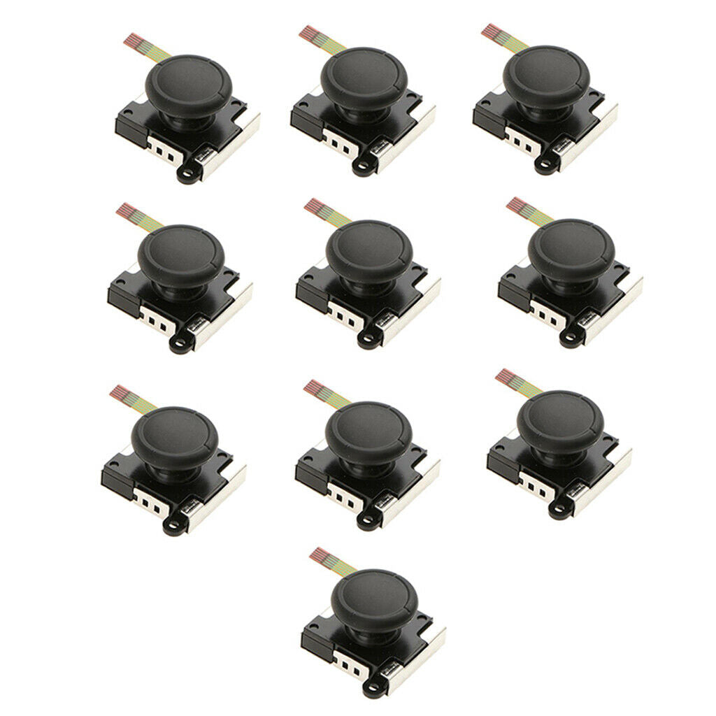 10 Pieces Left/Right Analog Joystick Rocker Kit for Nintendo Switch Joy-con