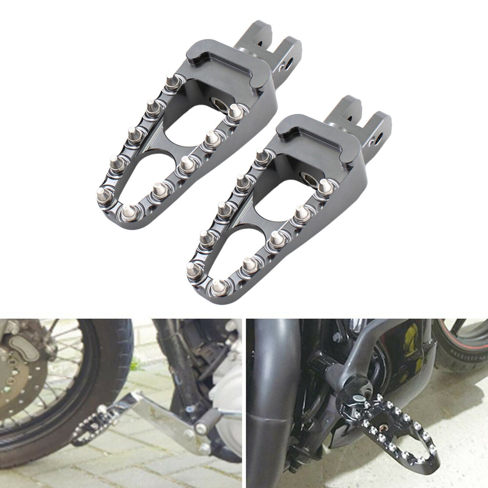 Foot Pegs Footrest Foot Pedals for Ducati 400 800 1100 15-20 Rear Titanium