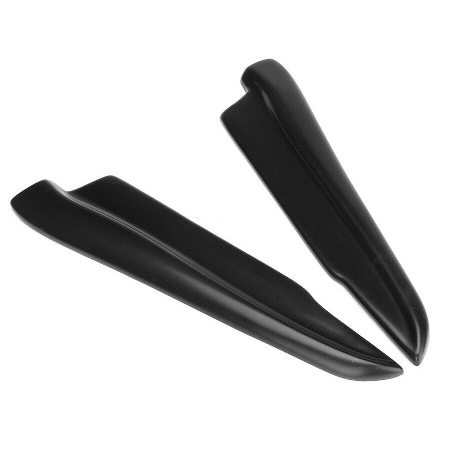 Pair Matt black Rear Bumper Splitters Aprons (Left & Right) Lip Spoiler Cap