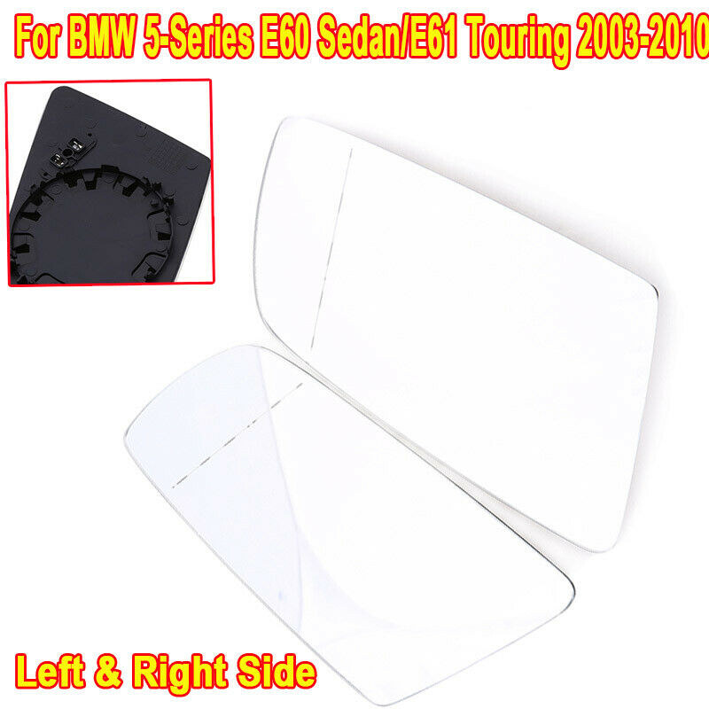 Pair Mirror Glass Heated LH RH For BMW 5/6 SeriesE60 E61 525i 528xi 530i 535i