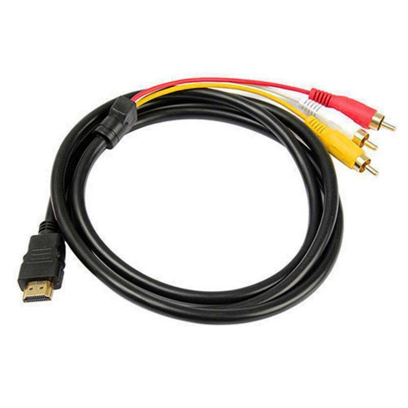 1080P HDMI Male to 3 RCA AV Cable Cord Adapter Converter Video Audio DVD 1.5M !!