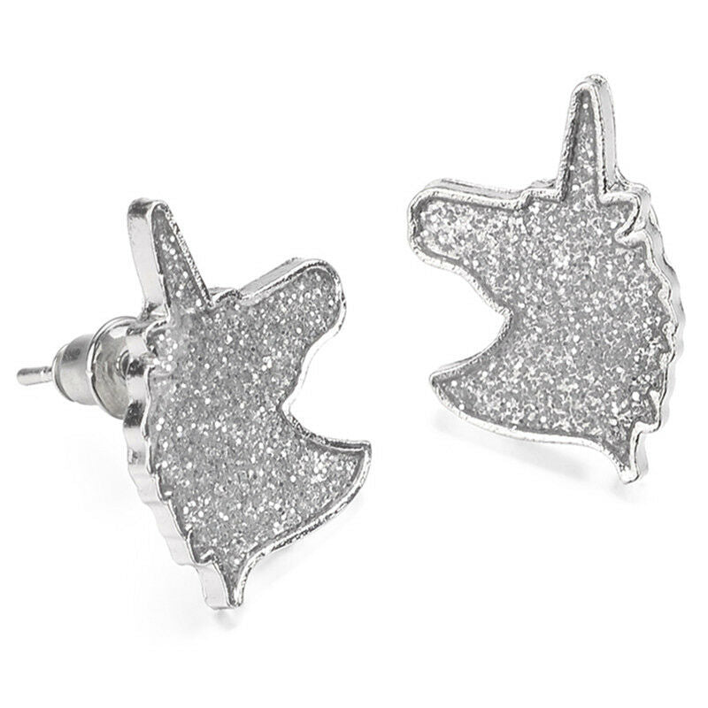 Ear Stud Earrings Cartoons Animal Glitter Horse Earrings Women Jewelr Qx