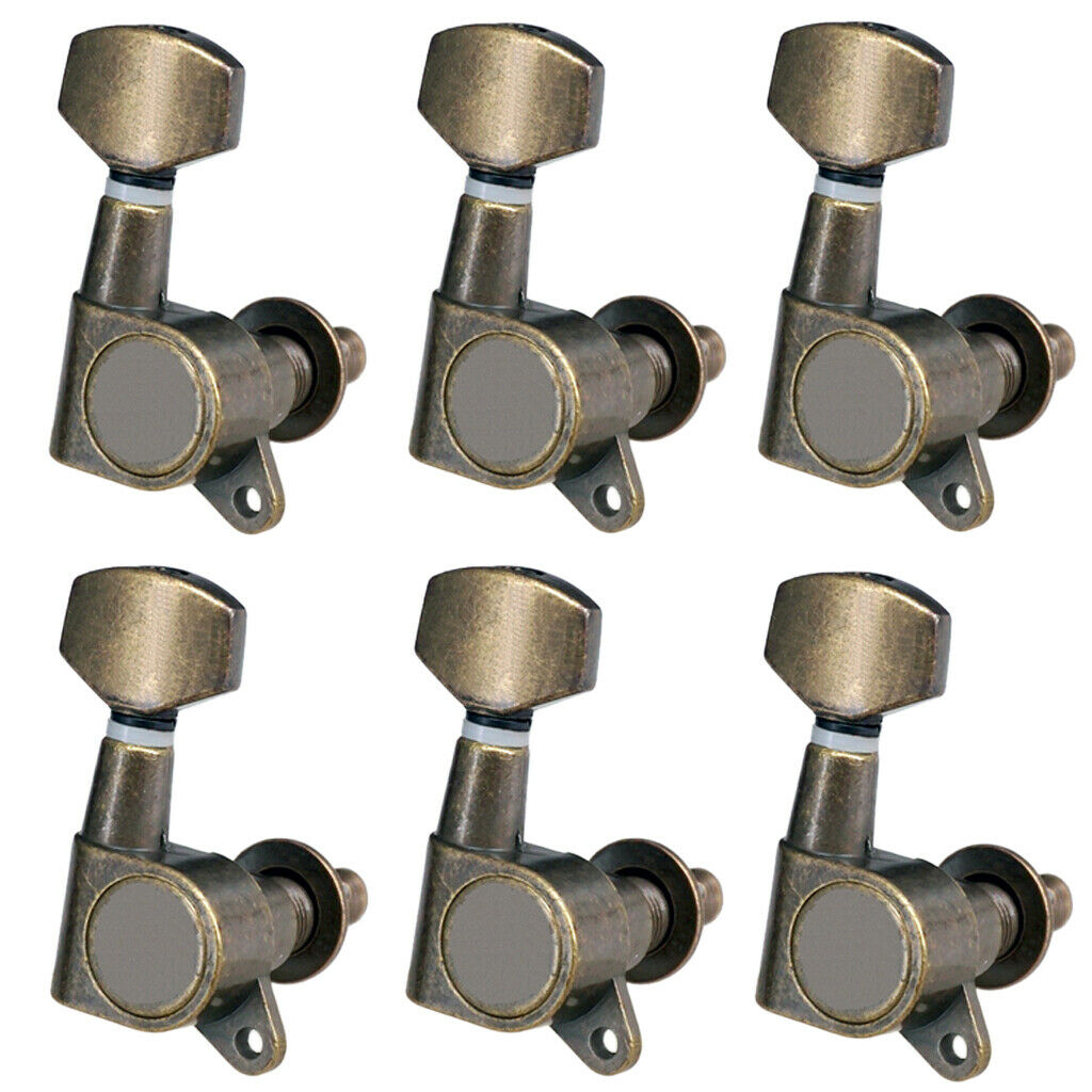 6pcs 6R Sealed Gear Guitar Tuning Pegs Tuners for Acoustic Classical Electric