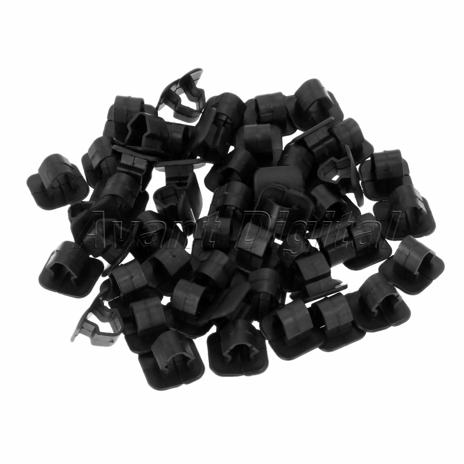 50PC Car Hood Cotton insulation lining Clips Fasteners Auto Plastic Clamp