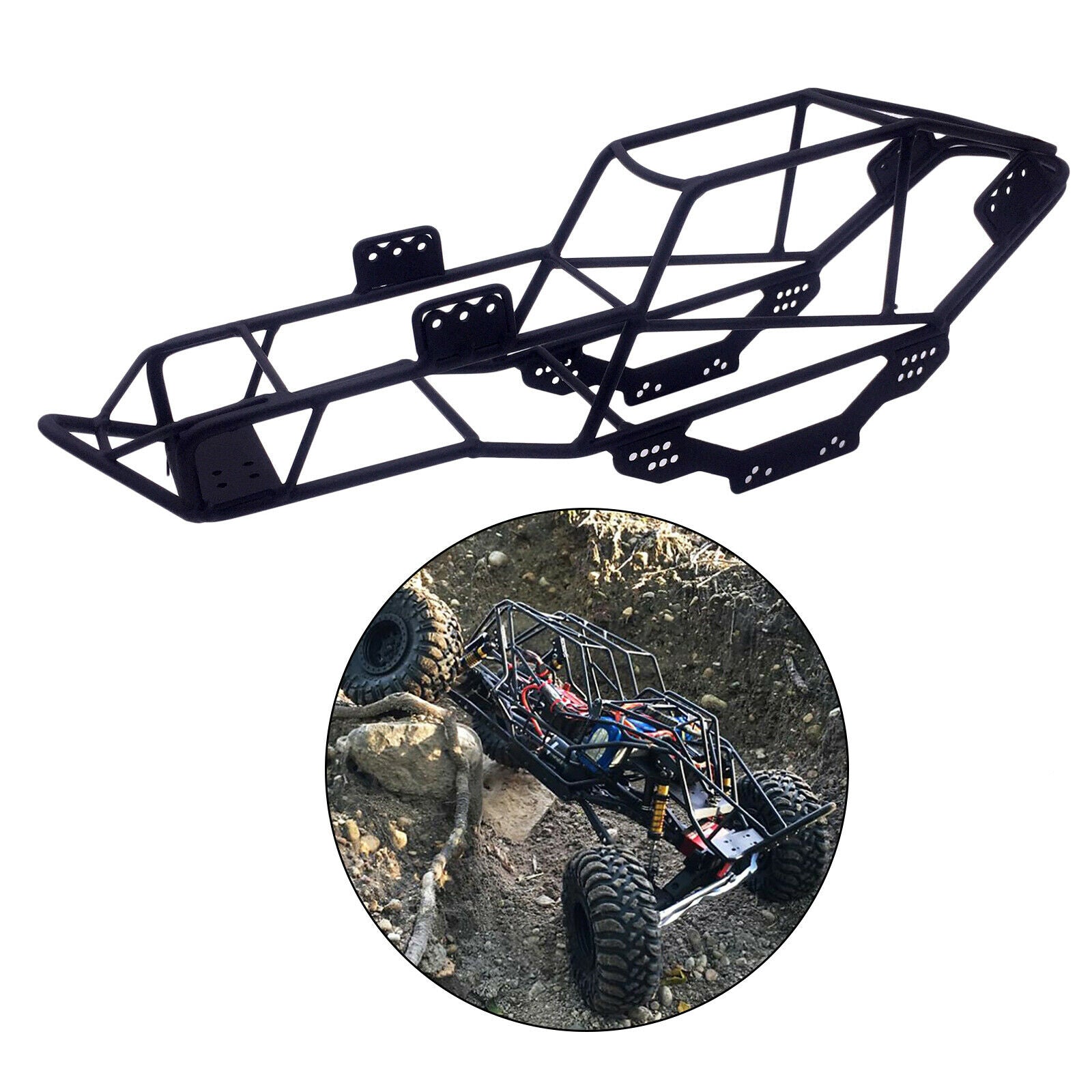 RC Roll Cage Chassis Frame for SCX10 1/10 Truck Car DIY Modified Replacement