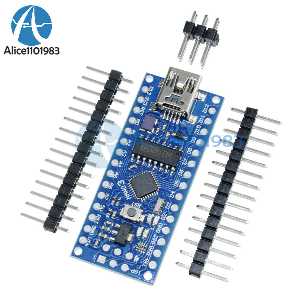 10x Nano V3.0 ATmega168 Mini-Controller USB 5V 16M CH340G Board For Arduino DIY