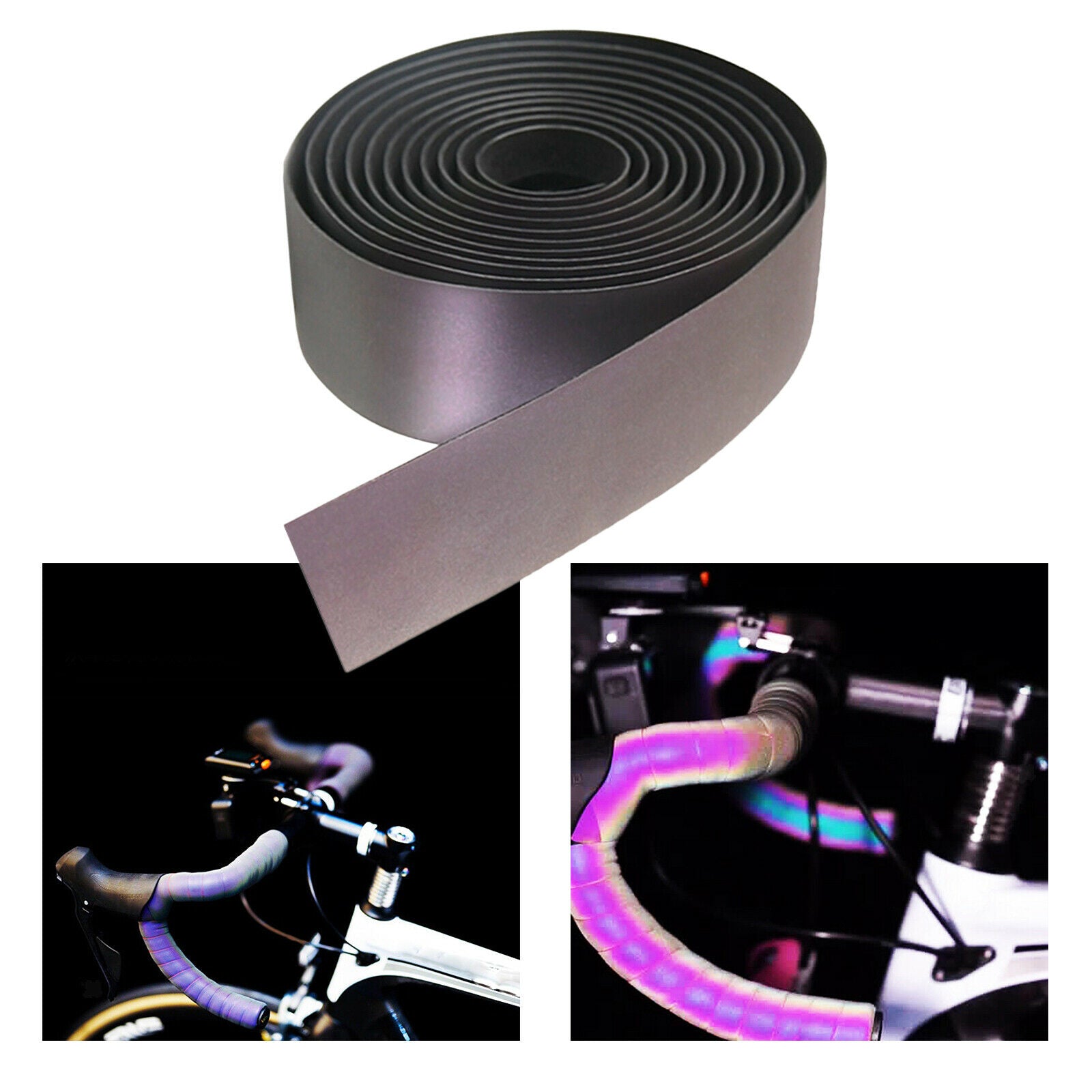 Bicycle Handlebar Tape Light Reflective Gradient Road Bike Bar Wrap Belt