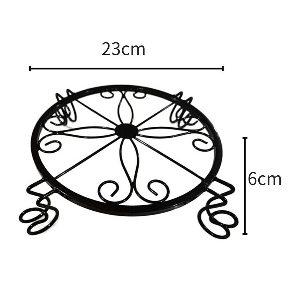 Set of 2 Plant Stand Indoor Outdoor Flower Pot   Rack for Home Black
