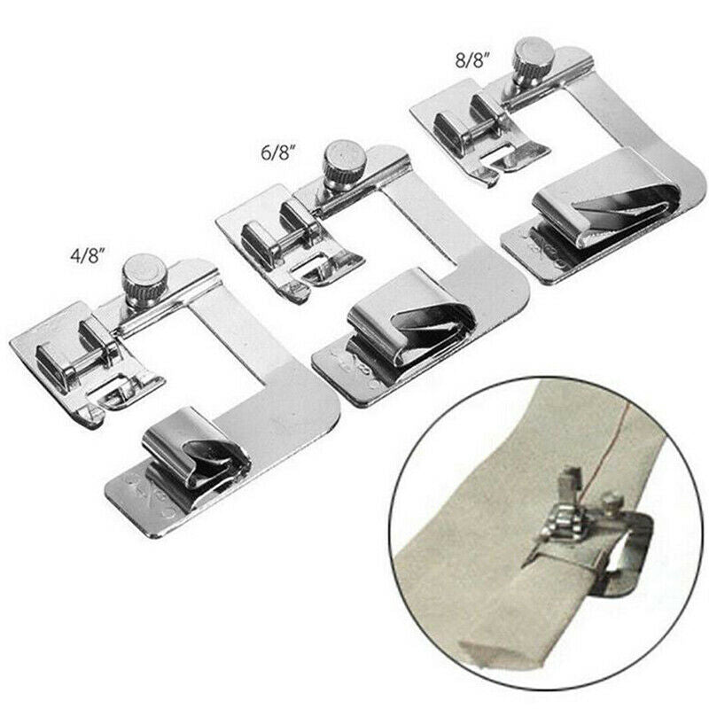 3Pcs/set Domestic Sewing Machine Foot Presser Rolled Hem Feet for Brother Sin SJ