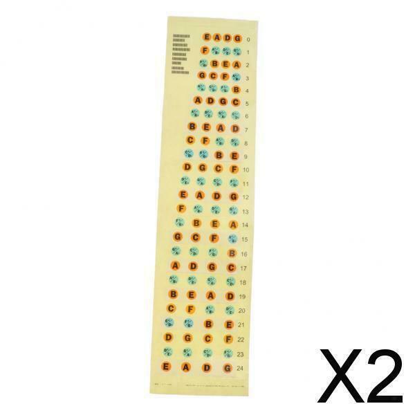 2X Bass Guitar Fretboard Note Labels Fret Stickers for 4 String Bass Parts
