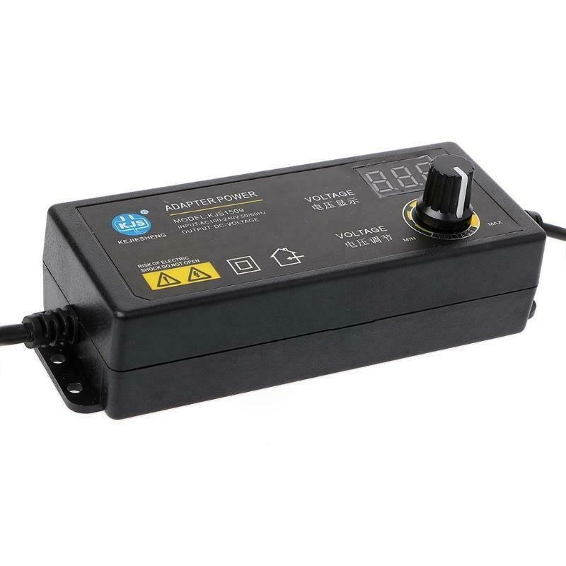 60W 3-24V Adjustable Adapter With Display Screen Of Voltage DC5.5x2.1/2.5mm