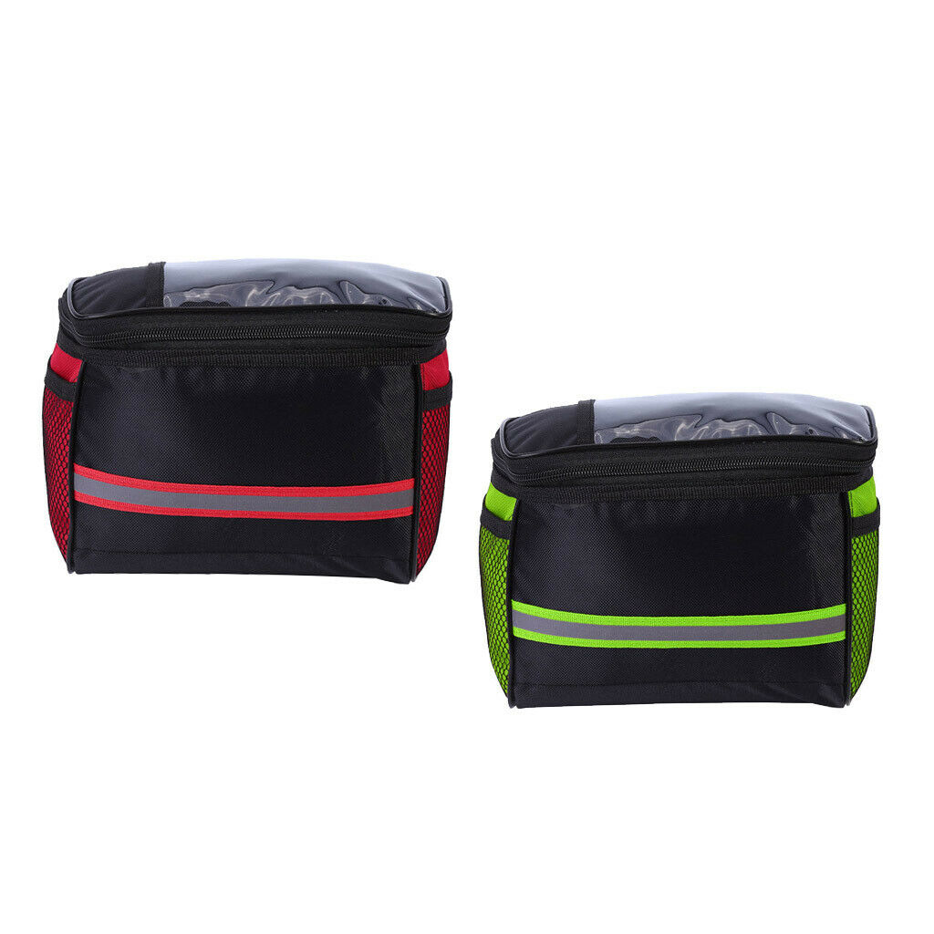 2x Waterproof Bike Handlebar Bag Outdoor Bicycle Front Pouch Pack Organizer