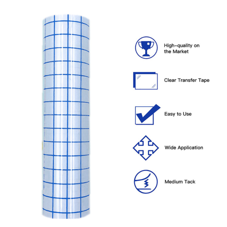 Transparent Tack Vinyl Transfer Application Paper Tape Roll for Signage Cr J WF