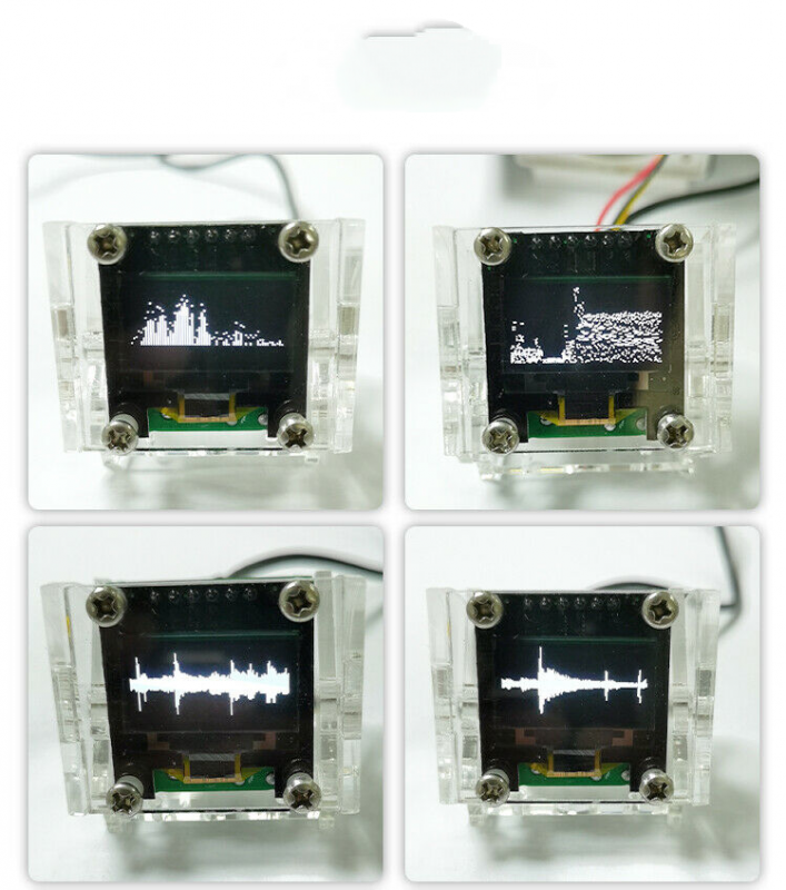 0.96 Inch Oled Audio Level Indicator with Shell Music Spectrum Display Analyzer