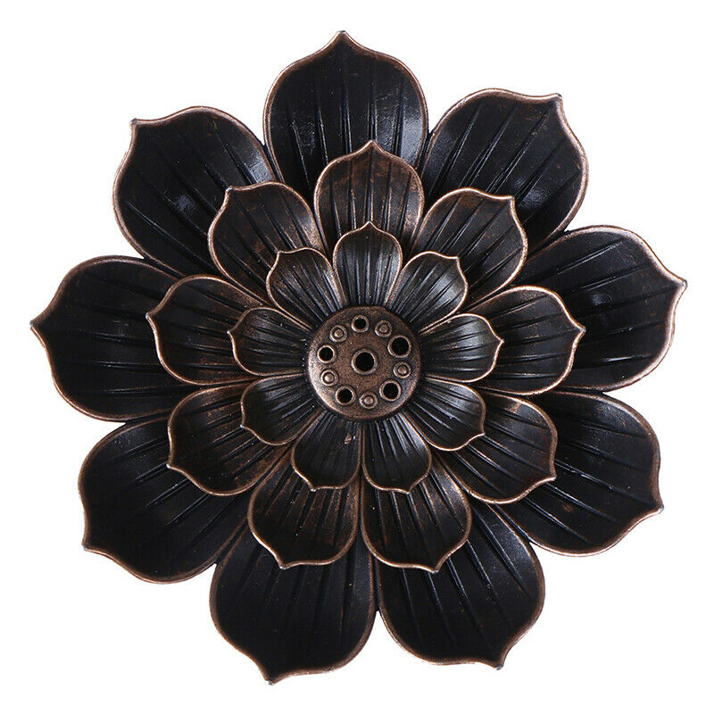 Alloy Incense Burner Stick Holder Plate Burner Plate Buddhism Coil Lotus .l8