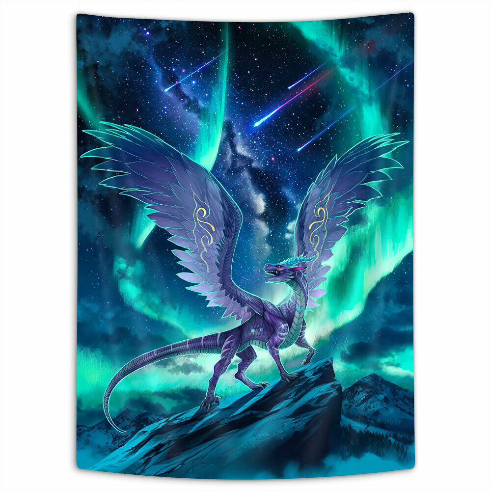Meteor Rain Wizard Dragon Tapestry for Bedroom Living Room Dorm Decor 60x90cm