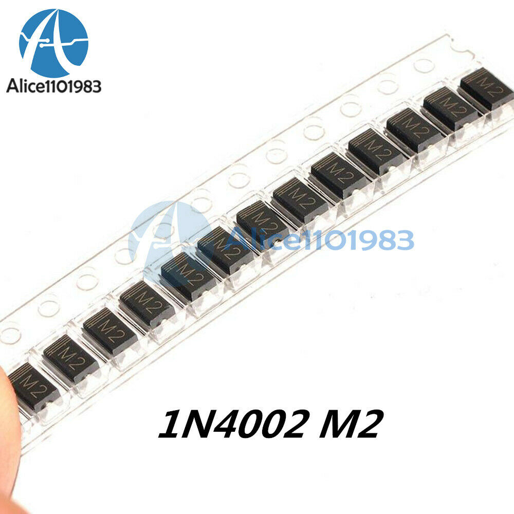 100PCS 1N4002 M2 SMD 1N4002 DO-214AC 1A 50V Rectifie Diodes NEW
