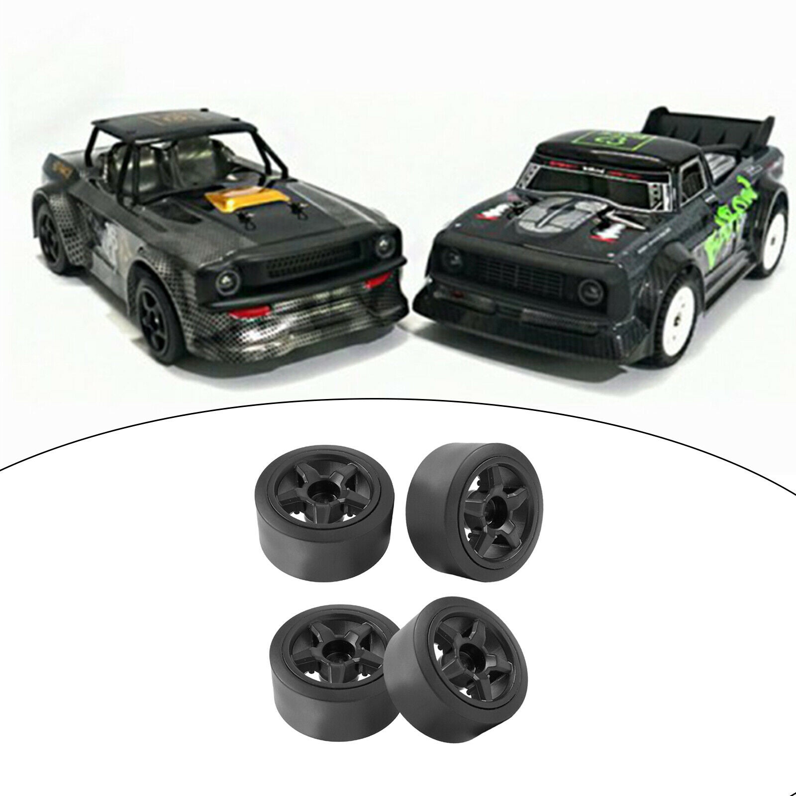 4 Pieces 5-spoke RC Drift Tires for SG-1603 Racing Truck DIY Accessories