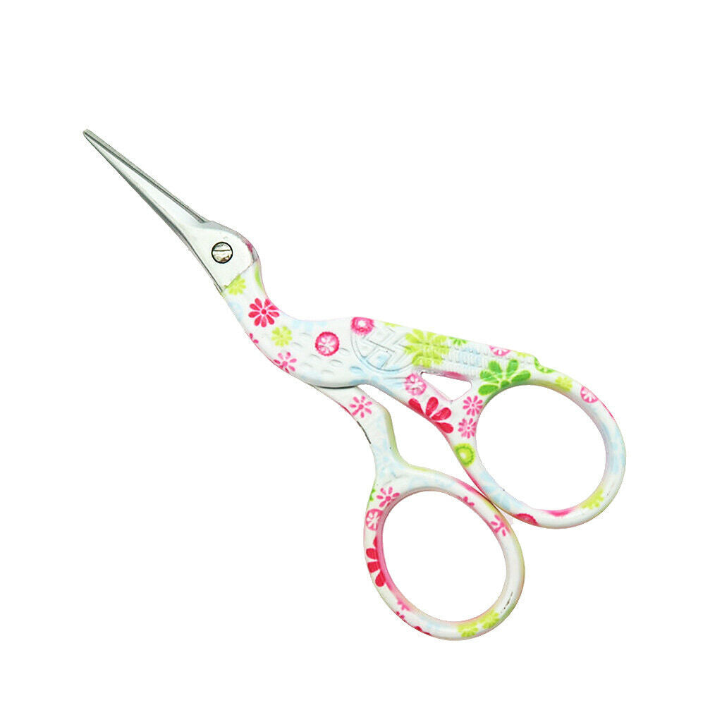 Mini Stainless Steel Embroidery Scissors Crane Shape Sewing Needlework Tool