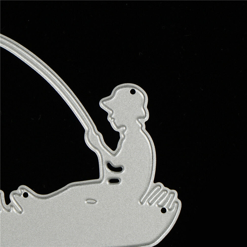 Go fishing Metal Cutting Dies Stencil for DIY Scrapbooking Album Cards Mak.l8