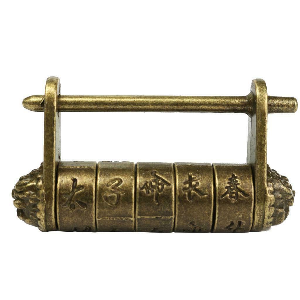 Door Cabinet Chinese Characters Password Padlock for Jewelry Box Travel