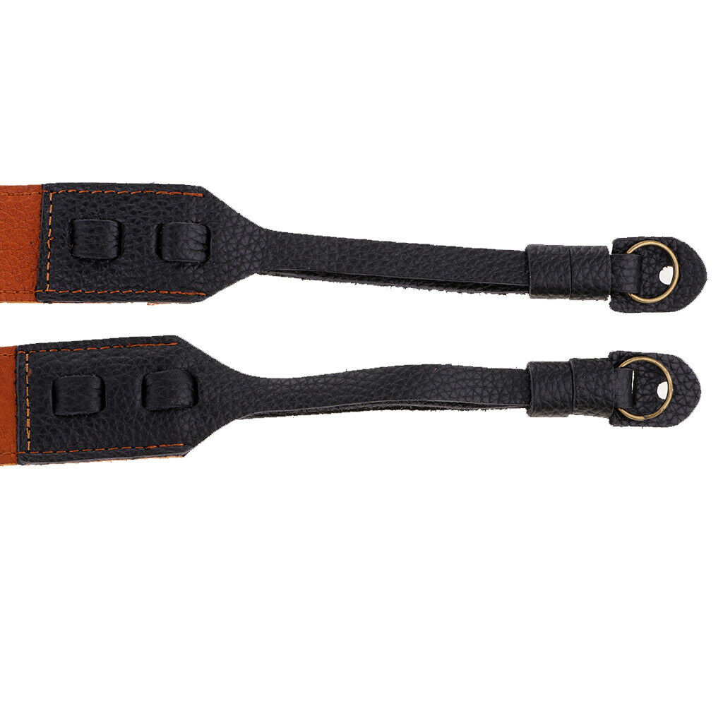 brown&black Genunie Leather Camera Shoulder Neck Strap Belt F   SLR DSLR