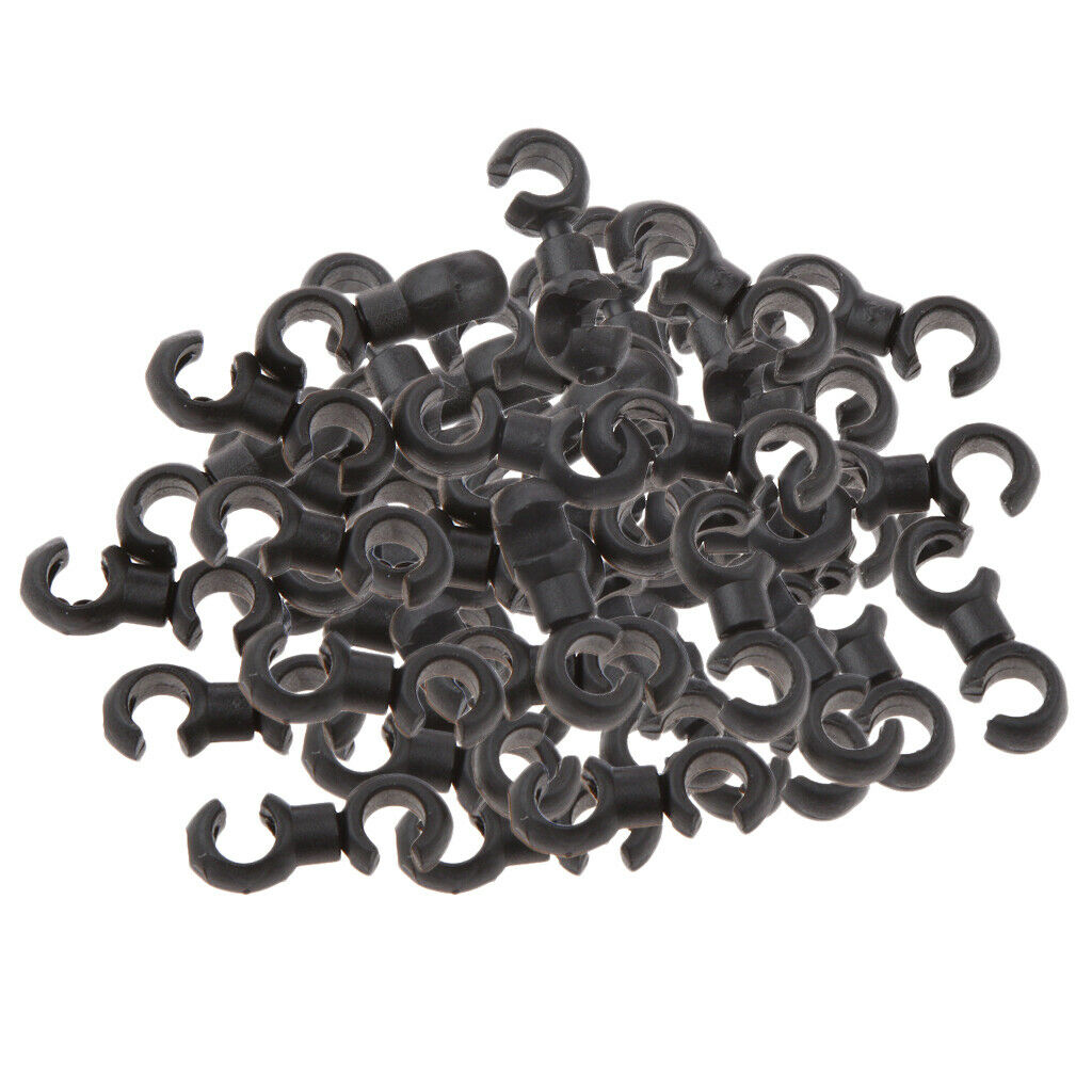 50pc Cycle Bike MTB Brake Gear Cable S Style Clips House Hose Guides C-C 10.7mm
