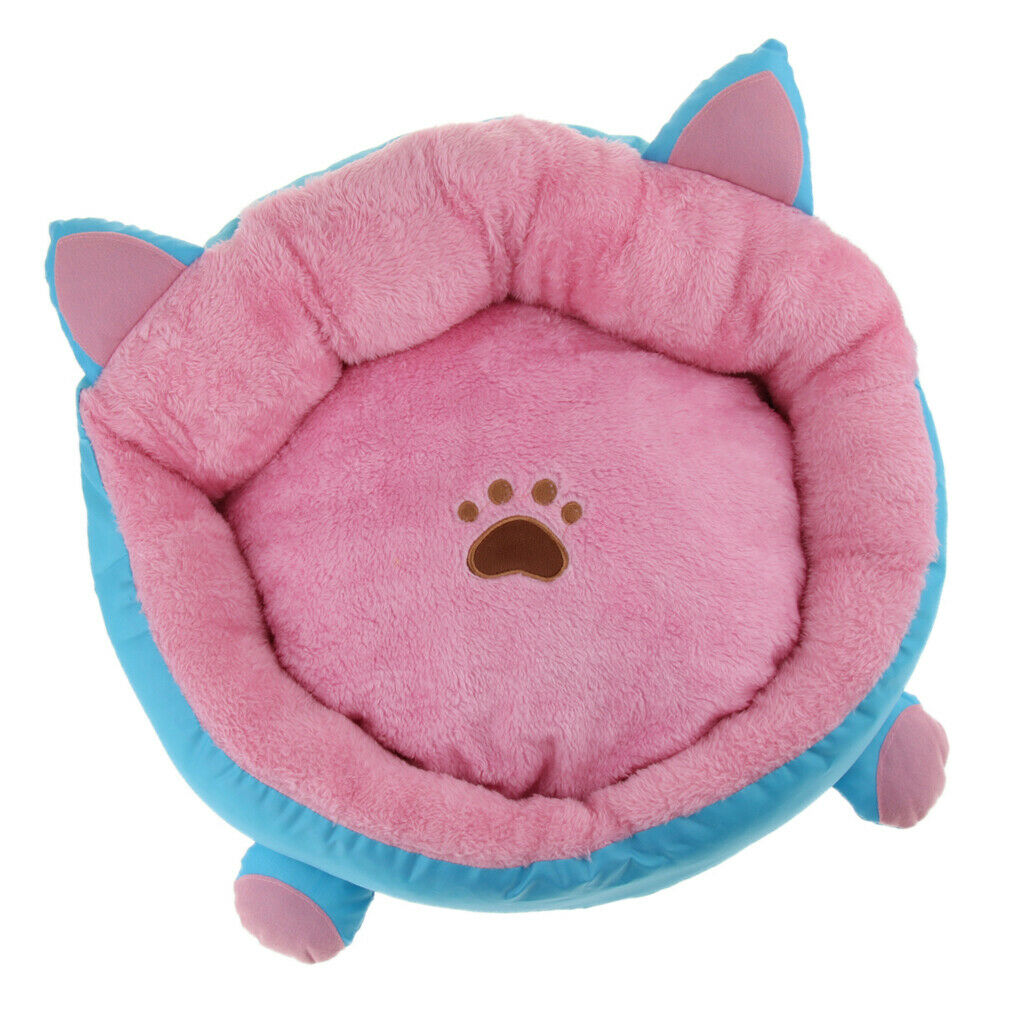 Pet Winter Warm Nest Cat Kitten Dog Kennel Bed Sofa Sleeping Bag Pad Pink