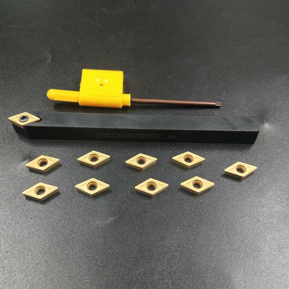 62.5° SDNCN0808K07 Lathe External Turning Tool Holder+ DCMT070204 Turning insert