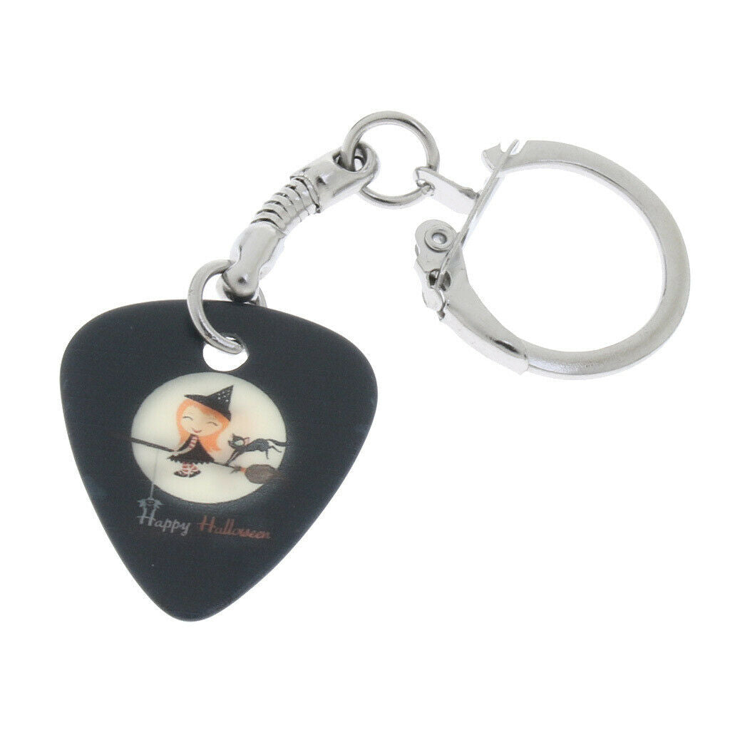 Guitar Bass Plectrum Luminous Keychain Key Fob Picks Girl