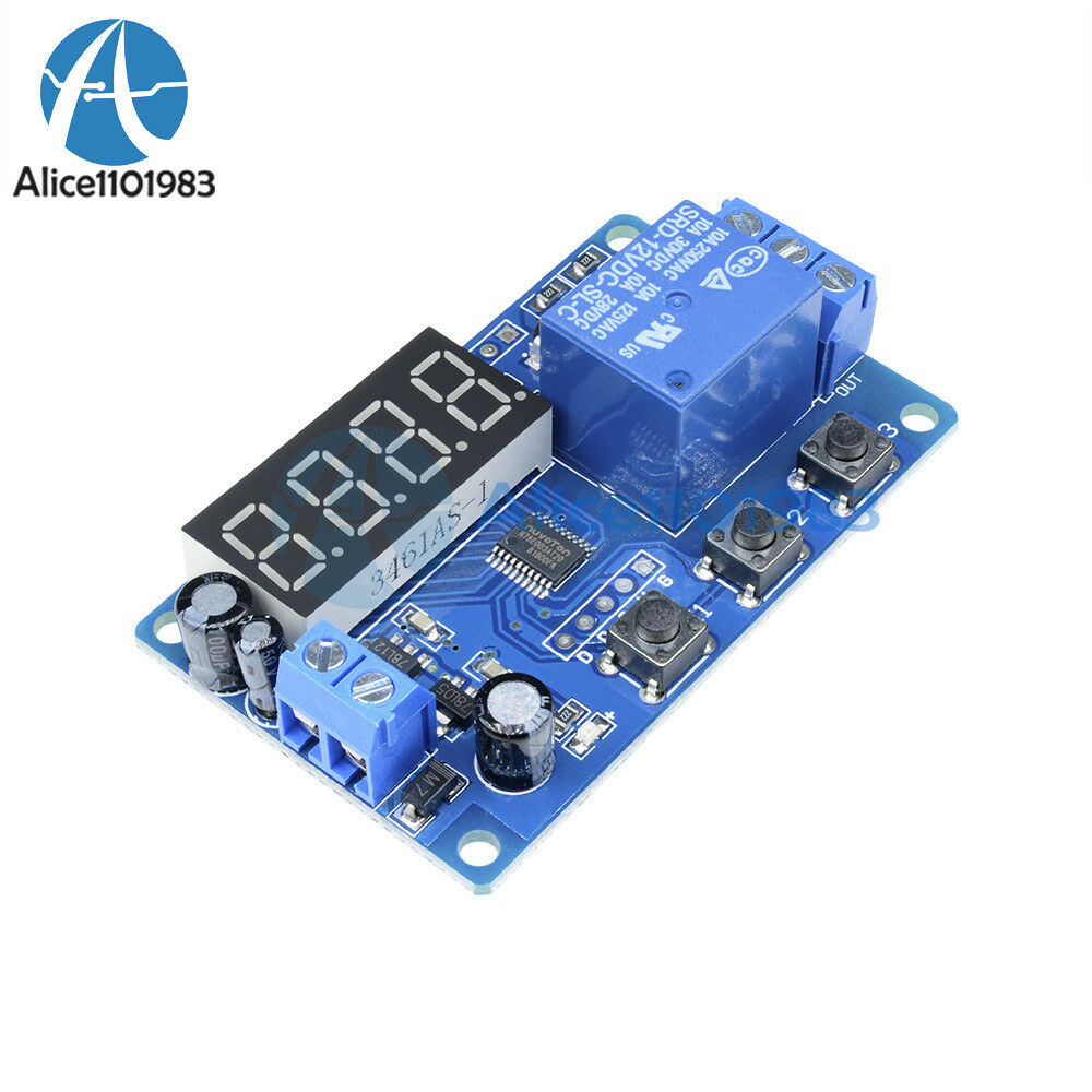 DC12V LED Display Digital Delay Relay Timer Control Switch Module PLC Automation